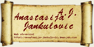 Anastasija Jankulović vizit kartica